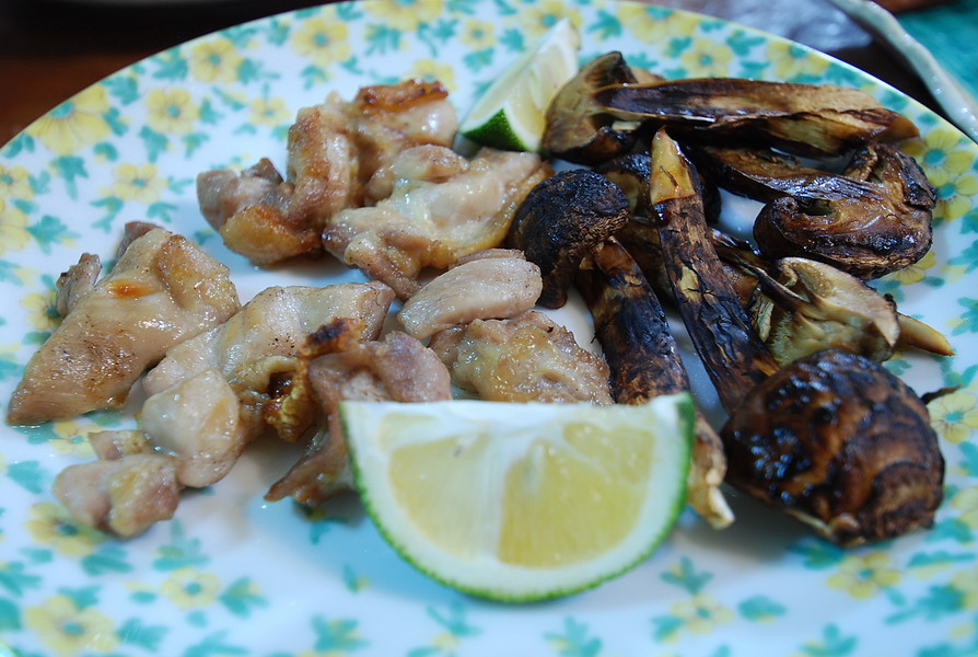 ไก่บ้านกับเห็ดมัตสึทาเกะอบซอส   :umh: