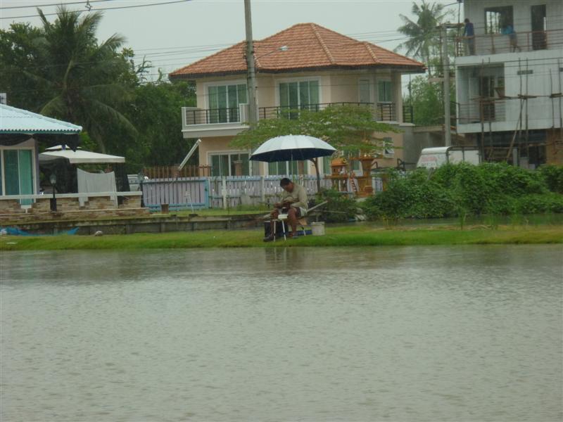 บรรยากาศเยี่ยงนี้ ฝั่งโน้นก็ยังมีน้าช้างมาร่วมตากฝนด้วยครับ