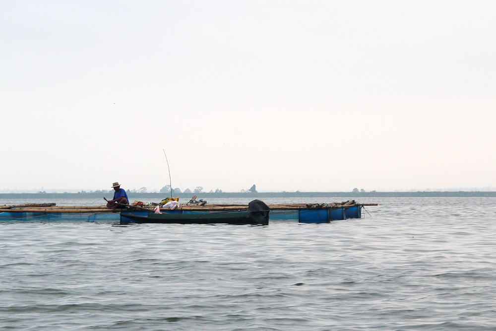 เราลงเรือที่ท่าบ้านมาบกราด
หลังจากนั้นก็แล่นเรือออกขวามาแถวๆกระชัง หลังวัดหนองดุม

 :cool: :cool: