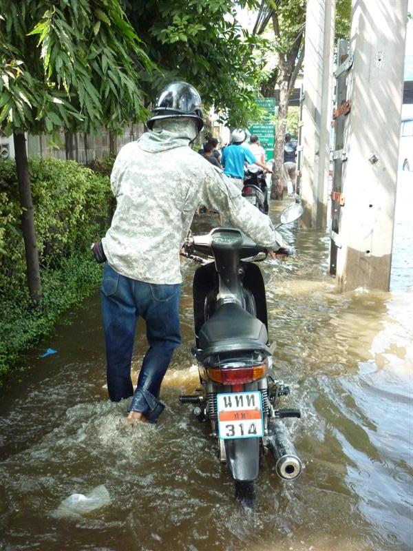 ผมลุยเข้ามาเจอน้ำและรถติดมากตั้งแต่หน้าตรงข้ามโลตัสยาวมาน้ำบางช่วงมิดท่อ บางช่วงครึ่งคัน คิดว่าข้างห