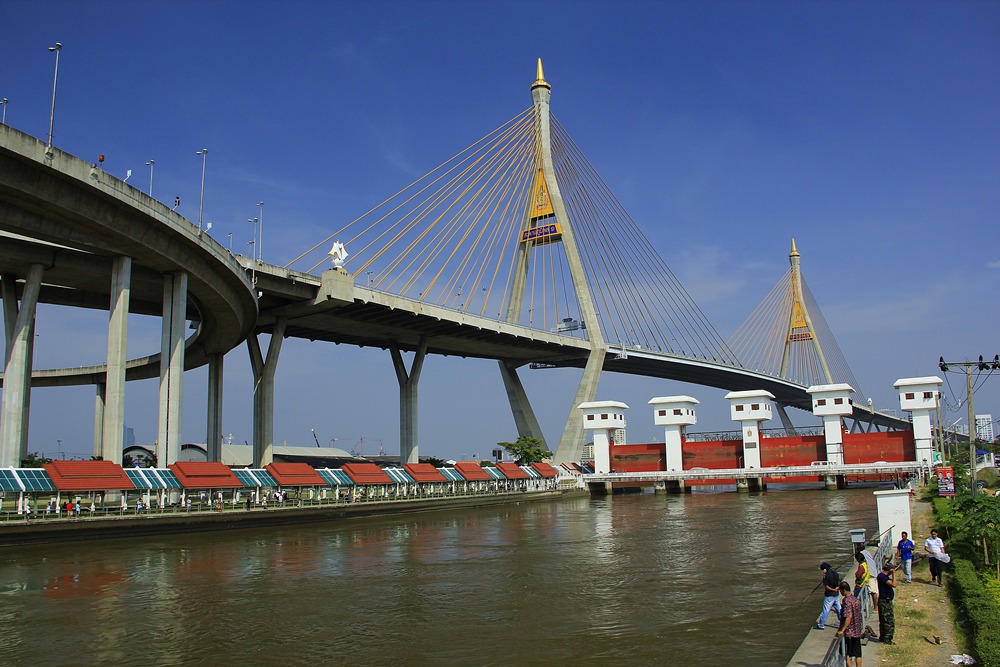 สพานกับคลอง  เมียงมองตลาดน้ำ 