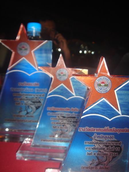 3  ถ้วยรางวัล    แค่นี้ก็ดีใจแล้ว ประสบการณ์ครั้งแรกของการแข่งขันตกปลา
 :grin: :grin: :grin: :grin: