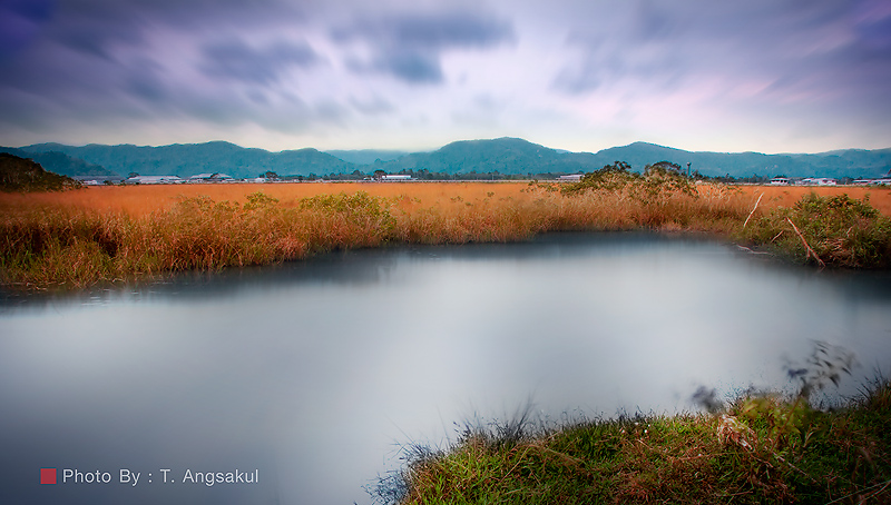 ในเย็นเดียวกันกับภาพบน Long exposure โดย ND12 ตามสไลต์คนงบน้อย กับหนองบึงข้างทาง

 :smile: :smile: