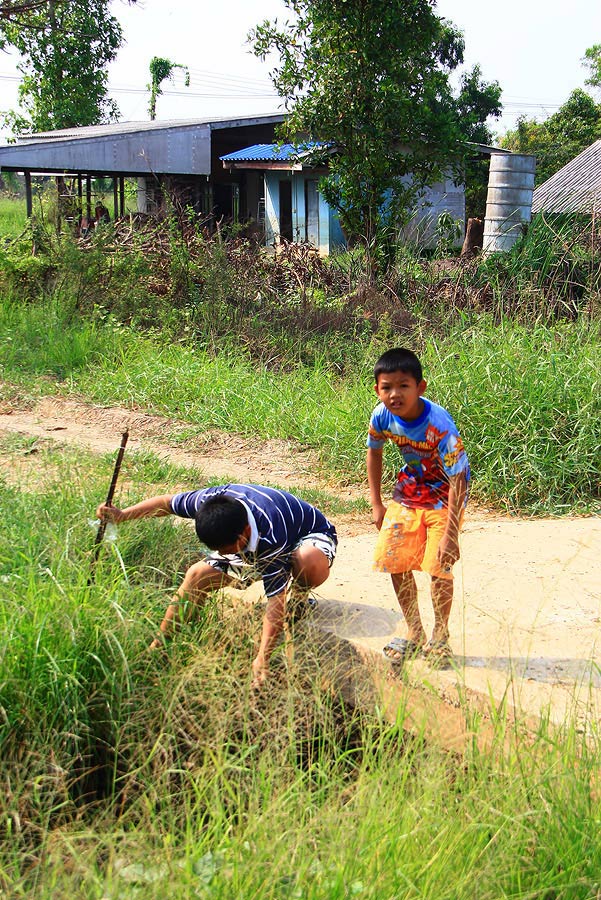 วันหยุด ...มีพ่อพาลูก มาหาปลาด้วย  :love: :love: :love: