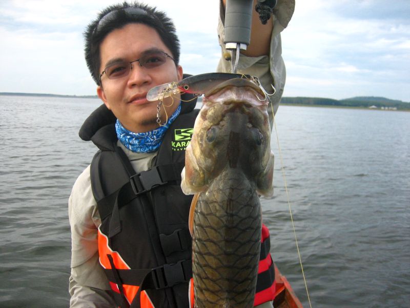 เต็มๆคำกับ Glass Shad Rap 8 CM ครับ :smile: :smile: :smile: หลังจากนั้นเหยื่อตัวนี้ก็ต้องมีอันเป็น