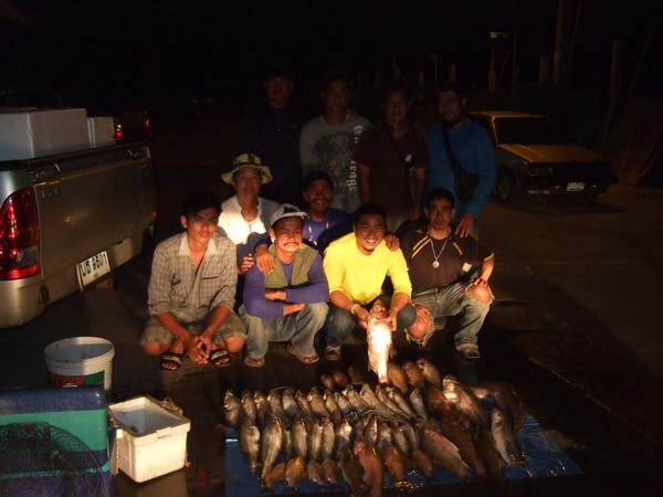 มาดูปลารวมกันอีกภาพครับ สรุปปลารวมในทริปนี้ครับ ปลาเค้า 27 ตัว ปลาตะเพียน 9 ตัว ปลาจีน 8 ตัว ปลายี่ส