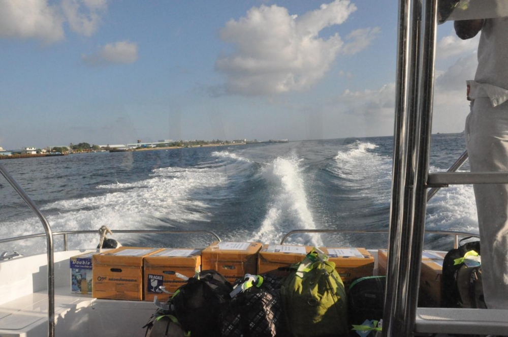 เดินทางสู่เกาะสวาท KULUMBA เดินทางจากสนามบิน 10นาทีเอง ก่อนจะขึ้นเรือ ที่ท่าเรือมีแต่ปลาตัวหญ่ายๆทั้