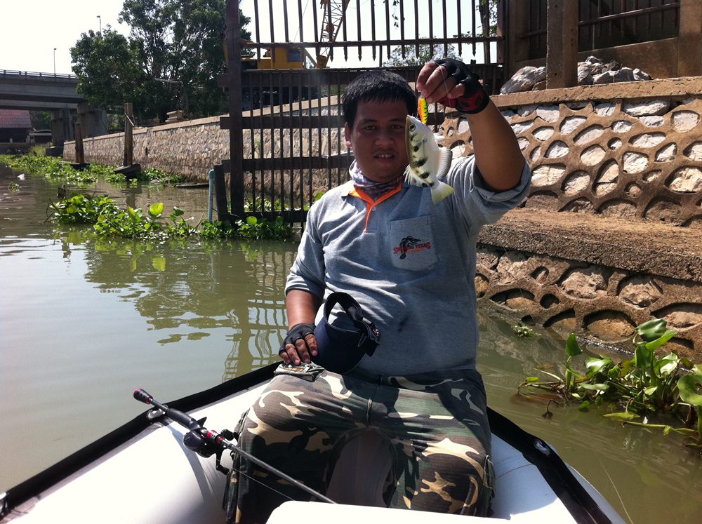 เพิ่งลอยเรือมาไม่ทันไร น้าเบนซ์ประเดิมปลาตัวแรกจากเจ้าพระยา 

ปลาไรหว่า.... โอ้ว เสื้อพ่นน้ำกัดป๊อ