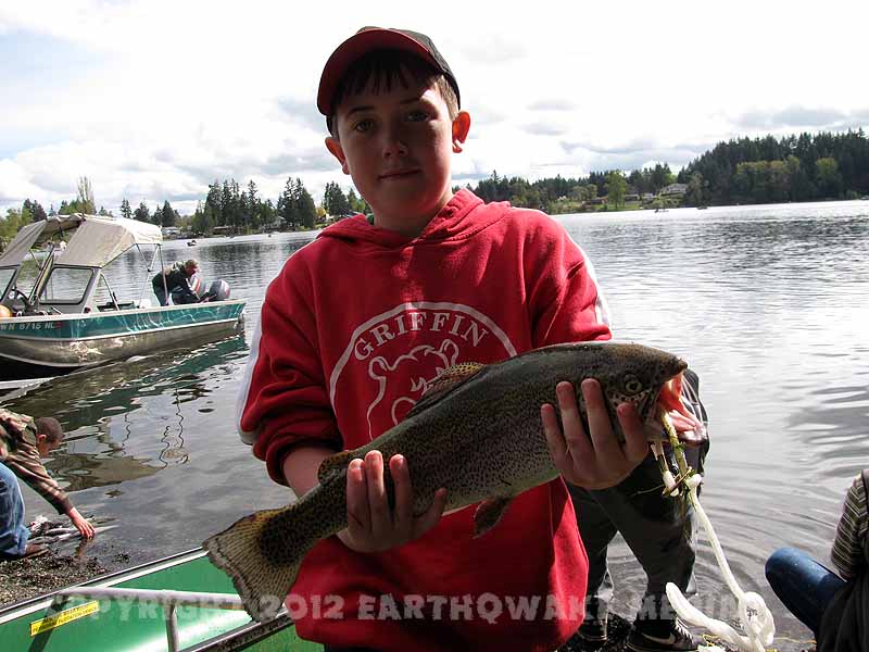 Happy fisherman with a trout!