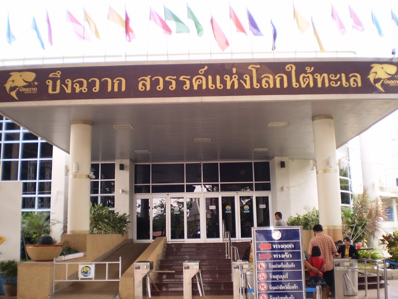 แนะนำที่เที่ยวในบึงฉวากนะครับ
อันดับแรกต้องมาที่นี้เลยครับ
อุโมงค์ปลา ค่าผ่าน ผู้ใหญ่ 150 เด็ก 50 