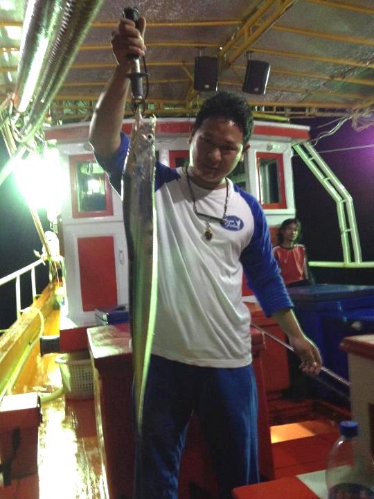ตาช้างเด็กเรือตกขึ้นมา พึ่งเคยเห็นยั่งกะไปชุบโครเมี่ยมมาเลย ปลาดาบเงินสวยดีขอหล่อหน่อยละกัน...อิอิ