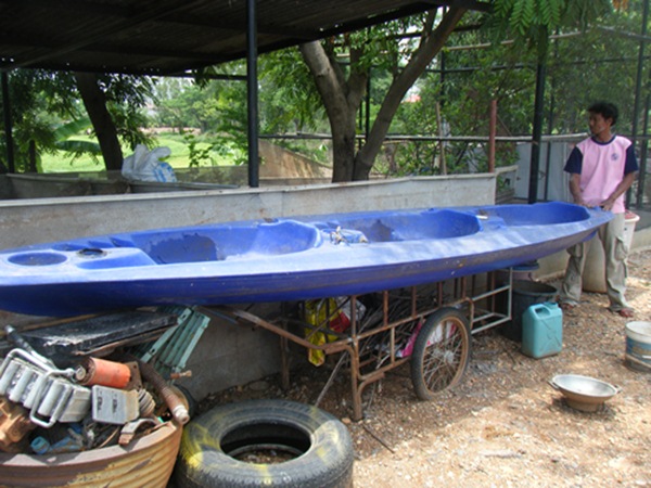 ยกเรือขึ้นรถเตรียมพร้อมม :grin: :grin: