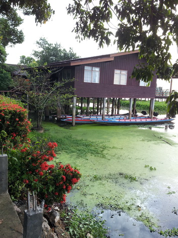 ผมเดินเข้าไปชมในเขตอุทยาน มีเป็นบ้านพักให้เช่าครับ บรรยากศก็ดี แต่ว่า ห้ามตกปลา อะนะ อิอิ