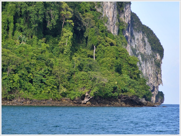  [center]ในรูปจะเป็นเกาะมุกทางด้านทิศตะวันออก ฝั่งนี้คลื่นลมค่อนข้างจะเงียบสงบ[/center]