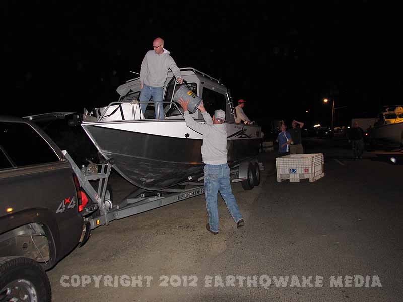 We put 500lbs of ice on the boat to keep the tuna fresh...