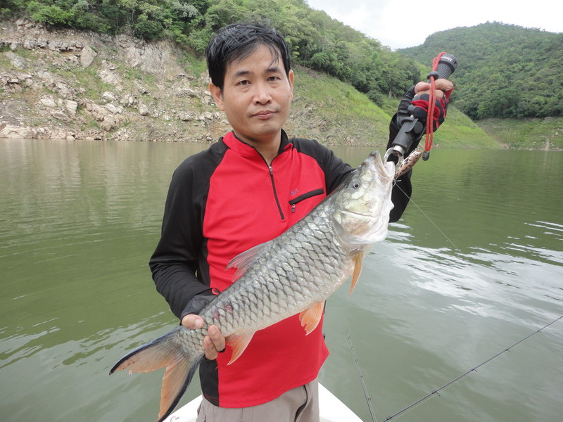 ขับเรือไปเจอหน้าผามีช่องถ้ำ น่าจะมีตัวอาศัยหลบซ่อนอยู่ภายใน เลยส่งป๊อปราพาล่าเข้าไปสำรวจ โดนกระสูบตั