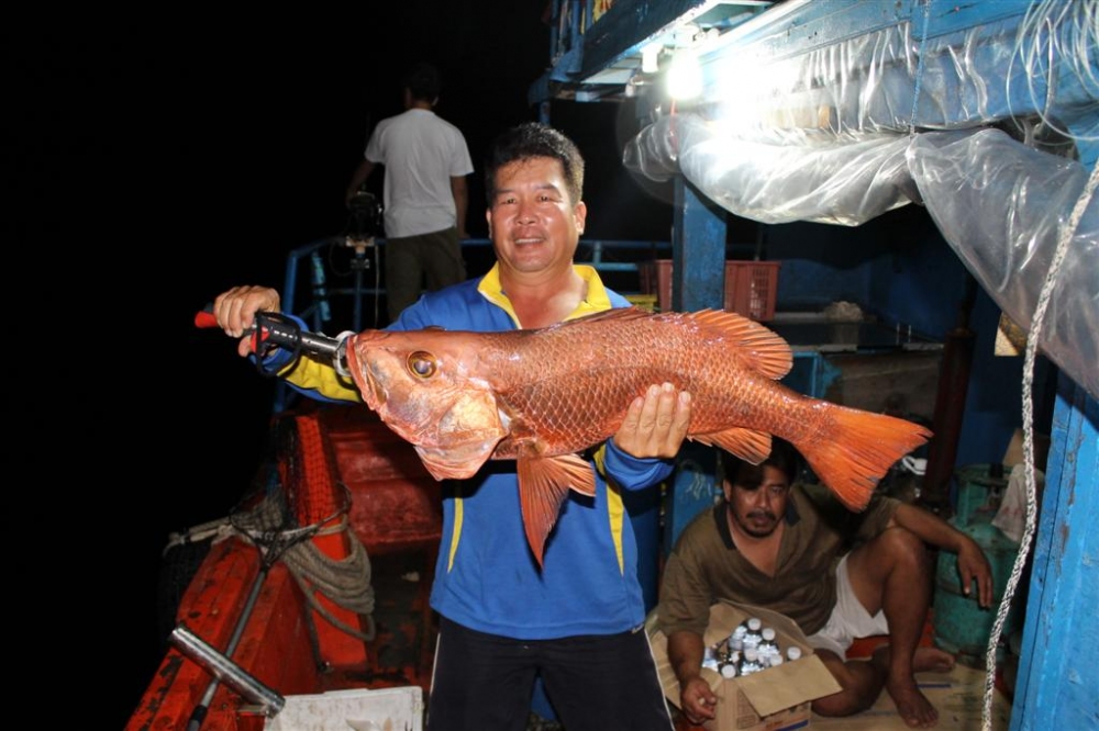 สักพักพี่เบิร์ดเอาสัตว์ปะหลาดขึ้นมา ตัวแดงแจ๋เลยไซด์ได้ใจ