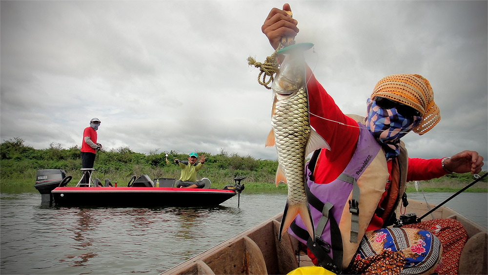 เรืออีกลำ  น้าเว็ป ลงกับ น้าอ๊อต 300 ยอด   ตะโกนถามว่า ในเรือเราได้ปลากี่ตัวกันแล้ว  พร้อมทำมือบอกว่