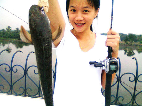 นั่งมองลงไปให้ดูดีๆ ว่ายมาแล้ว ๆๆ   ฟิ้ว กบน้อยทำงาน ตัวที่ 3 ตามมาเล้ยยย :cool: :cool: