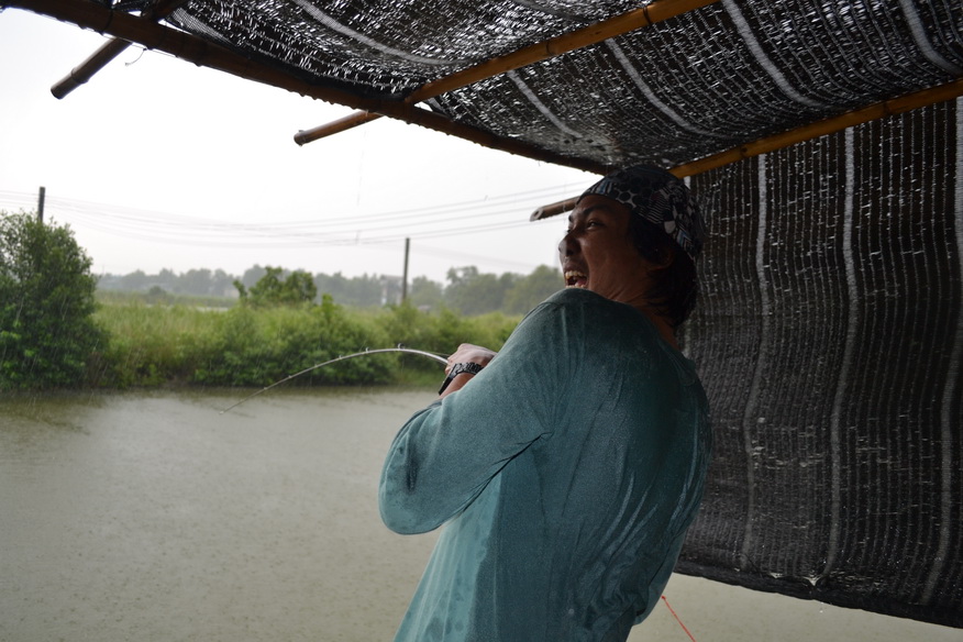 ผมโดนอีกแล้วครับถึงฝนจะตกแต่ปลากัดไม่หยุดเลยครับ