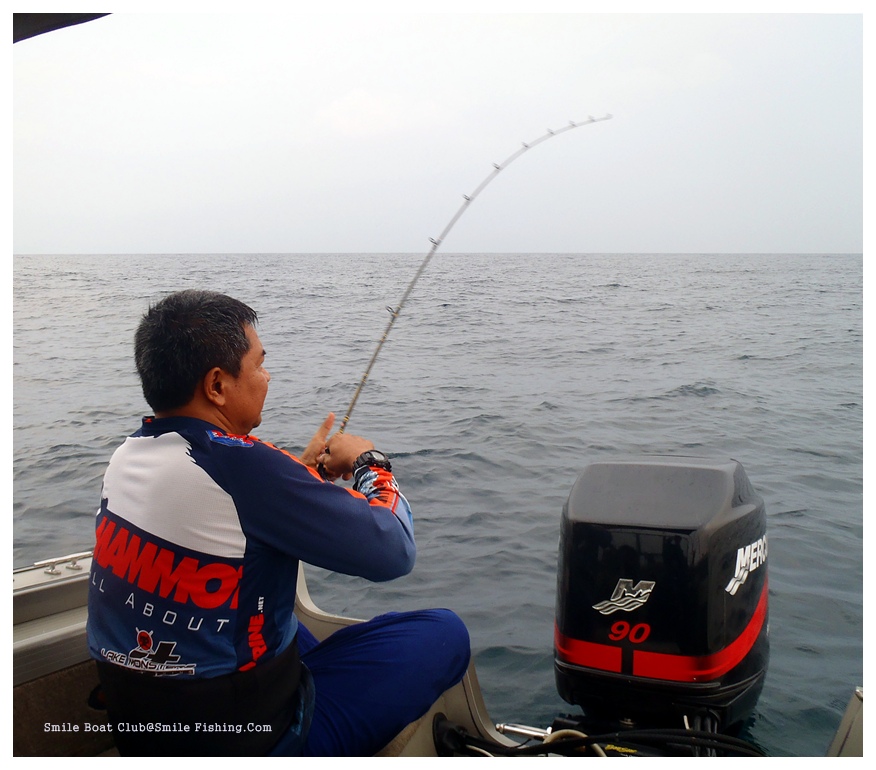 หลังคาเรือถูกกางออกเพื่อบังฝน สายลอยถูกปล่อยออกจากด้านท้ายเรือสองสาย เป็นของหนึ่ง และของหมอเป็ดหนึ่ง