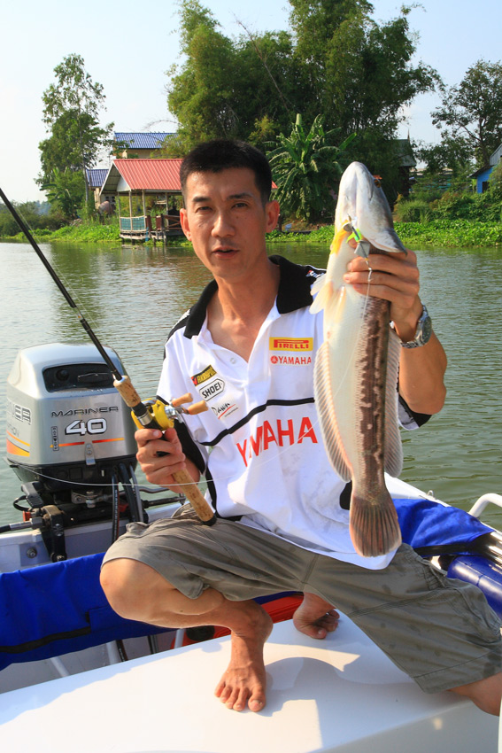 สำเร็จแล้วครับ ทริปแรกที่เอาเรือลงน้ำกับปลาตัวแรกของเรือลำนี้ 