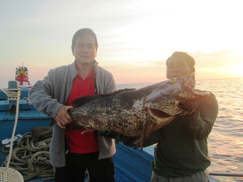 Mr. WAI HONG TENG กับปลาเก๋า  :grin: