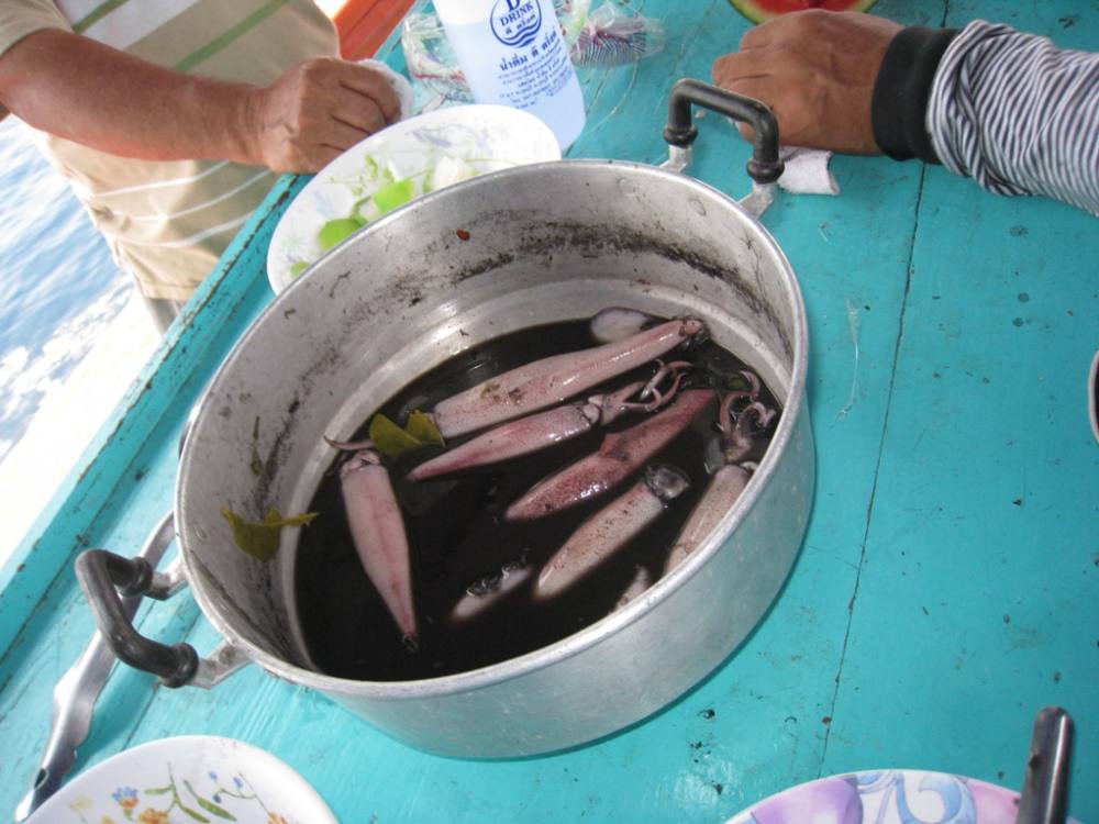 ระหว่างเดินทางกลับผมแอบไปนอนเอาแรงพักใหญ่...ตื่นมาก็เจอของกินแระ.....หมึกนํ้าดำ...... :umh:




