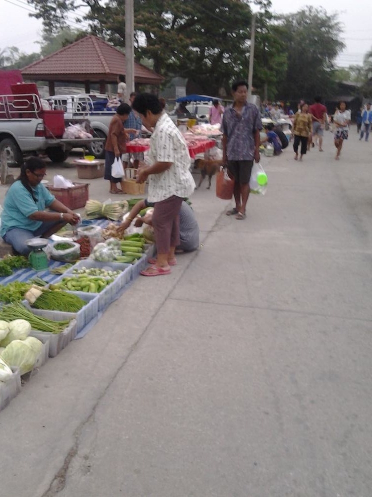 แวะตลาดครับก่อนเข้าบ่อ