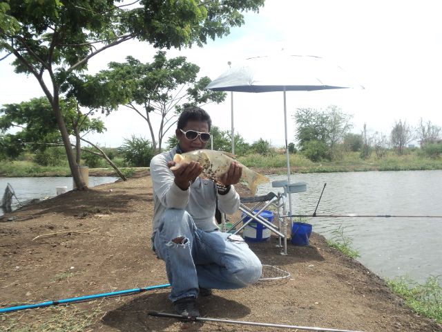 ซ้อมมือที่บ่อลุงวี Fishing มาครับ