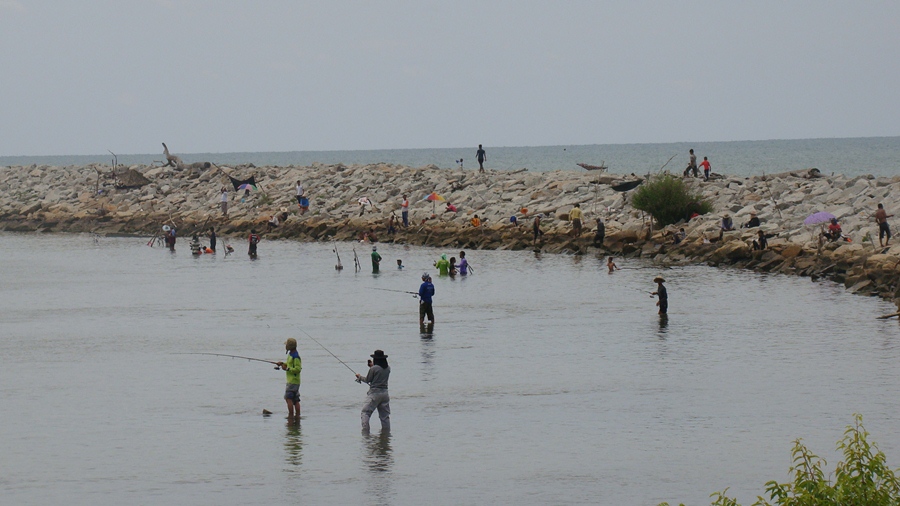   บรรยากาศในการแข่งขันตกปลาชายหาด สวยงามน่าสนใจมั๊ยครับ :laughing: