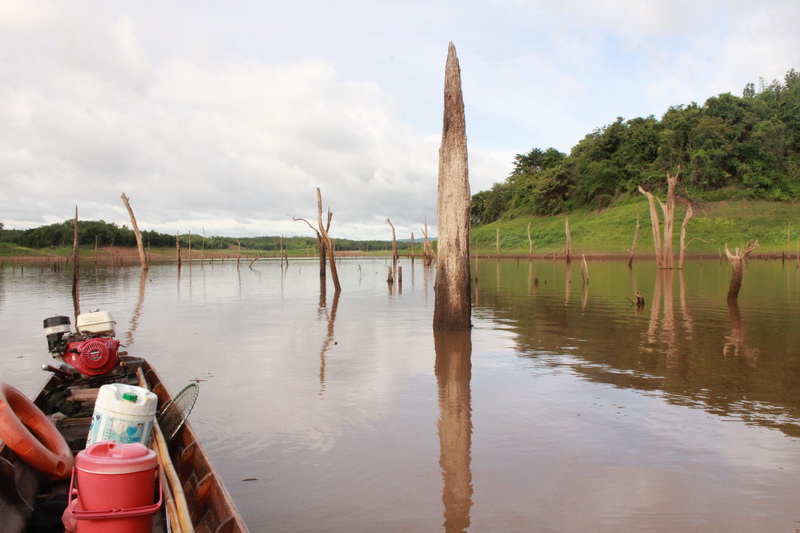  [b]เราจอดเรือริมฝั่งมองหาปลากรายขึ้นตีน้ำครับ รอเวลาพี่จิมมีเดินทางมาสมทบ[/b]