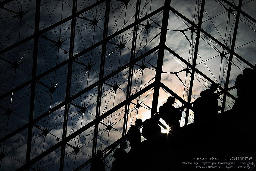 ภาพนี้เรายังอยู่ในประเทศฝรั่งเศสน่ะครับ ถ่ายทำที่พิพิธภัณฑ์ The Louvre ผมอยู่ด้านล่าง ถ่ายมุมเงยย้อน