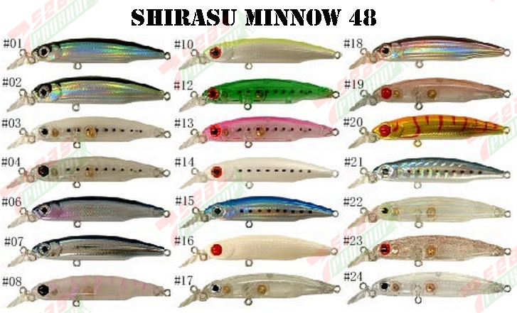 แนะนำเหยื่อ smith shirasu minow 48s ครับ ข้อมูลดังนี้

- SHIRASU - 40MM 1.6g. Slow Sinking 
- SHI