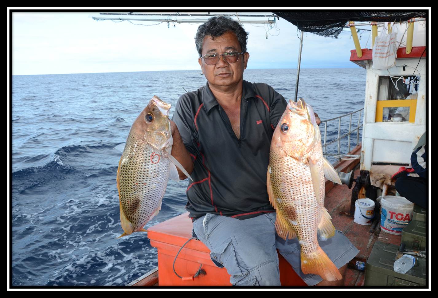 น้าอวยตะโกนมาจากหัวเรือให้มาดูคู่แฝดปลาเนื้อดีครับ :laughing: