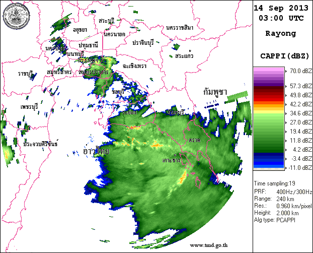 เฮ้อรายงานอากาศ......ภาคตะวันออก
เรด้าตรวจฝนโดนซ่ะ