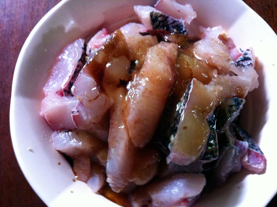 ปลาชะโด แล่เนื้อหมัก เตรียมไว้ครับ  :laughing: :laughing: