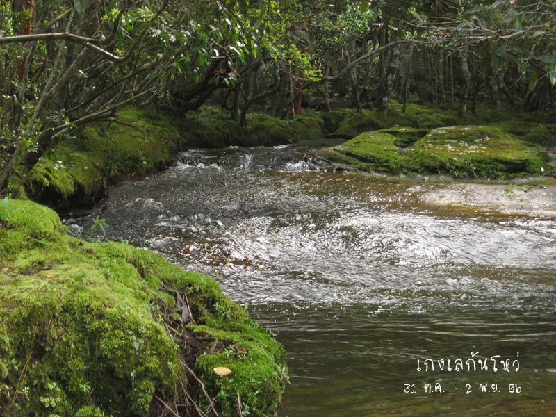 ธารน้ำตรงนี้สวยจนน่านอนแช่ แต่ีมีภาระกิจต้องรีบไปกินขนมที่ผาหล่มสัก เลยยิงกันยาว ๆ 