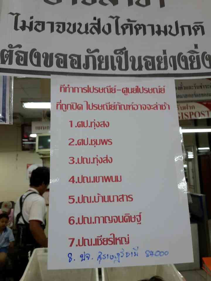 แจ้งข่าวไปรษณีย์ปิดค่ะ