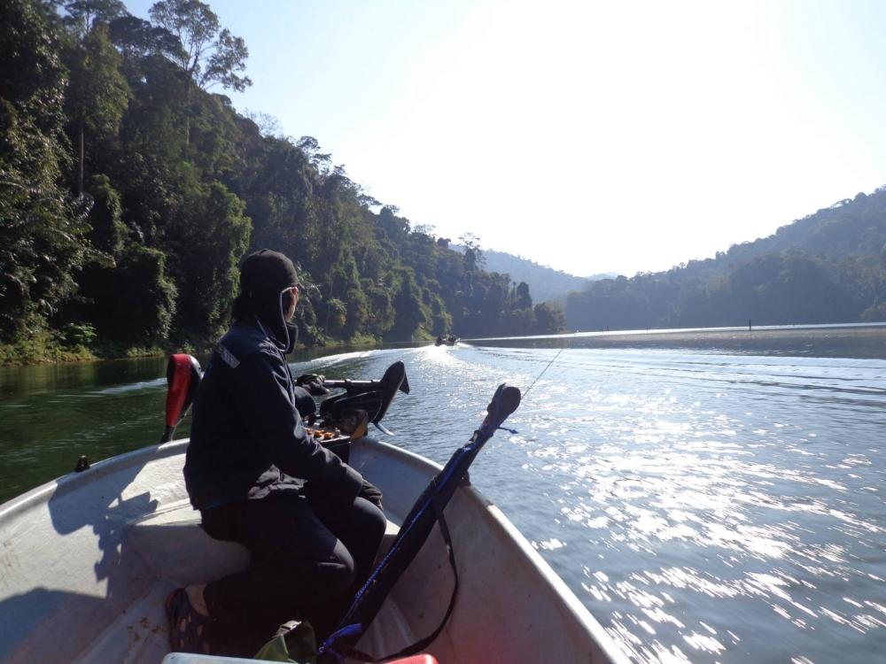 เดินทางหลายๆคนก็สนุกไปอีกแบบ นั่งเรือชมธรรมชาติ สัตว์ป่า และคอยหลบตอไม้ :cheer: :cheer: