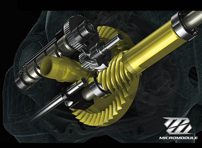 ภาพ micromodule gear ในรอกสปิน 