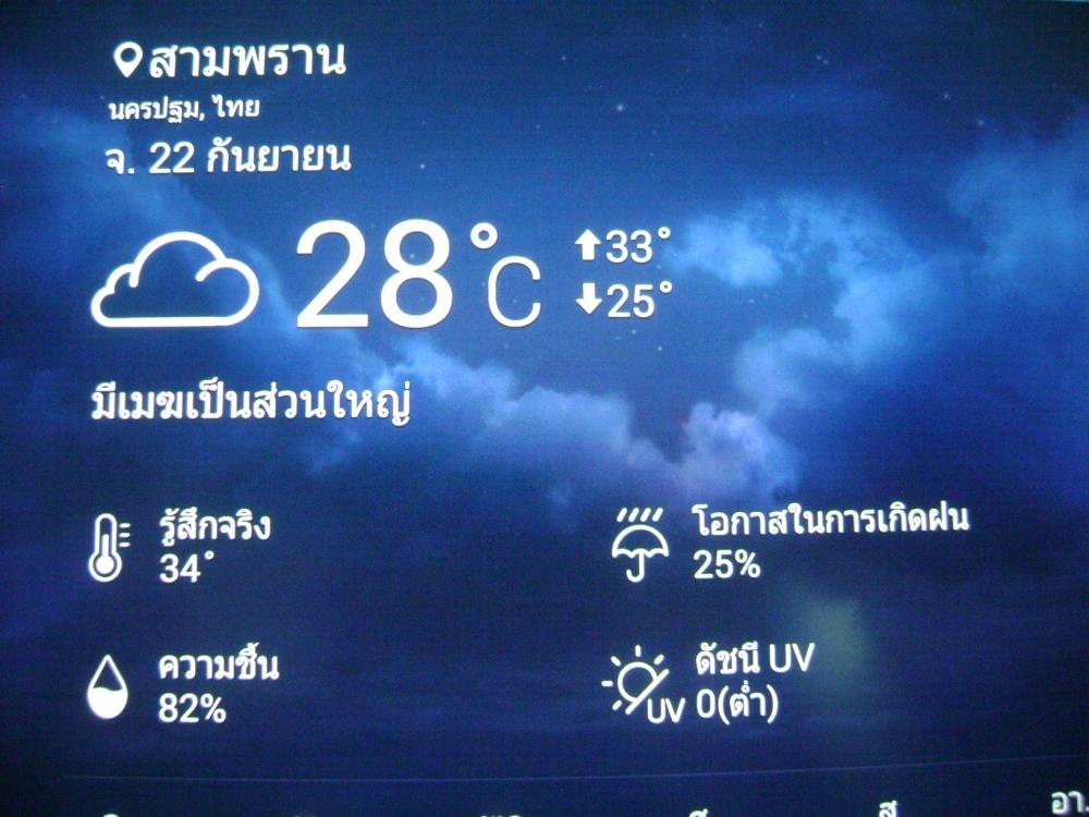 + อากาศวันนี้ไม่ร้อนแน่ แต่ฝนก็รออยู่ + 