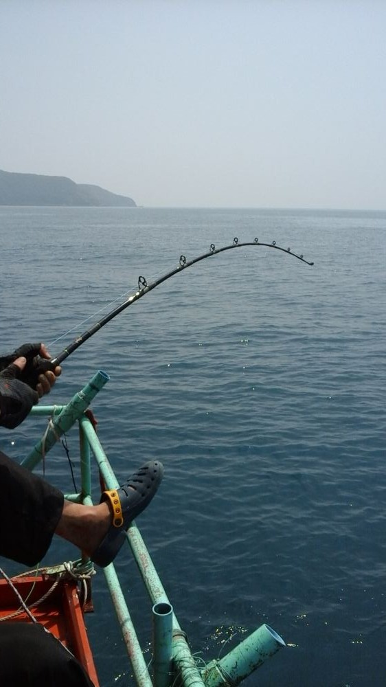 งัดกันอยู่นาน สุดท้ายก็ยอมครับ °คน° ครับที่ยอม ปลาทิ้งระยะห่างจากเรือ
40-50เมตร งัดเข้ามา 10 เมตร ป
