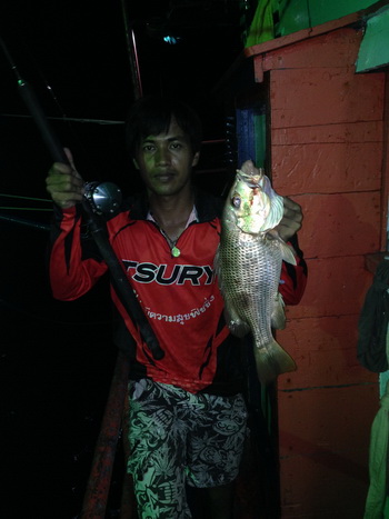 สักพักปลาเริ่มหยุดต้องรอจนถึงค่ำๆ เริ่มมาและ :smile: