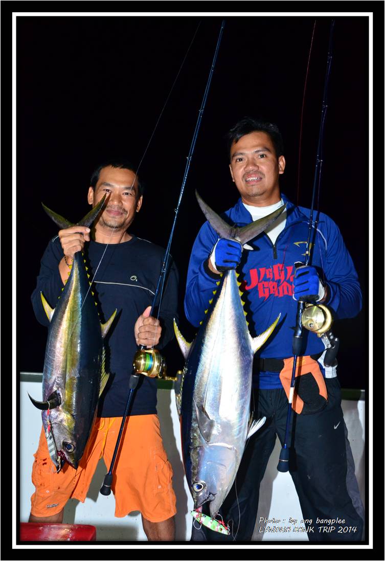 หลังจากนั้นผมกับพี่ต้น....ก็โดนต้อนรับจาก Yellow fin tuna อีกครั้งจากเกม Slow jigging ไซด์นี้หนำเลี๊