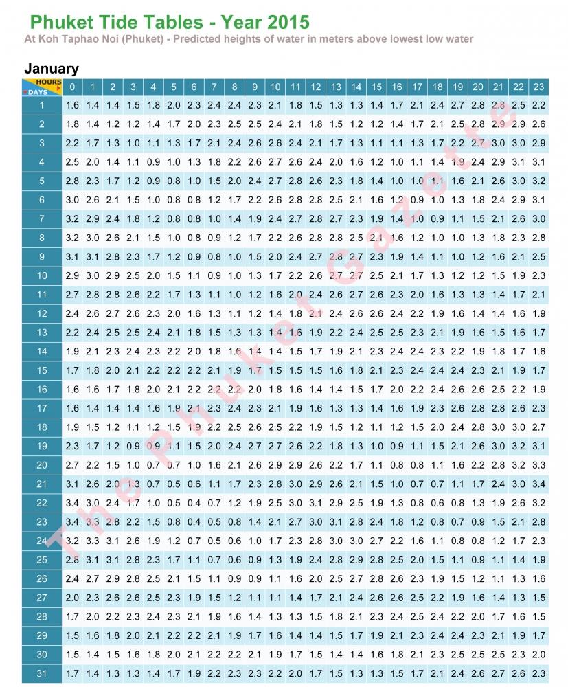 ตารางน้ำขึ้นน้ำลง รายชั่วโมงสำหรับคนมาตกปลาที่ภูเก็ต หรือจะมา นะครับ