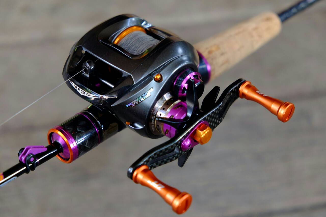 ROD:JACKSON SUPER TRICKSTER BFS AS
         6.0" MAX3/8oz linemax12lb.
REEL: STEEZ 103HL  CUSTOMB