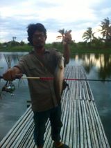 ตีปลาช่อนที่บ่อตกกุ้ง Camp Lapaya บางเลน