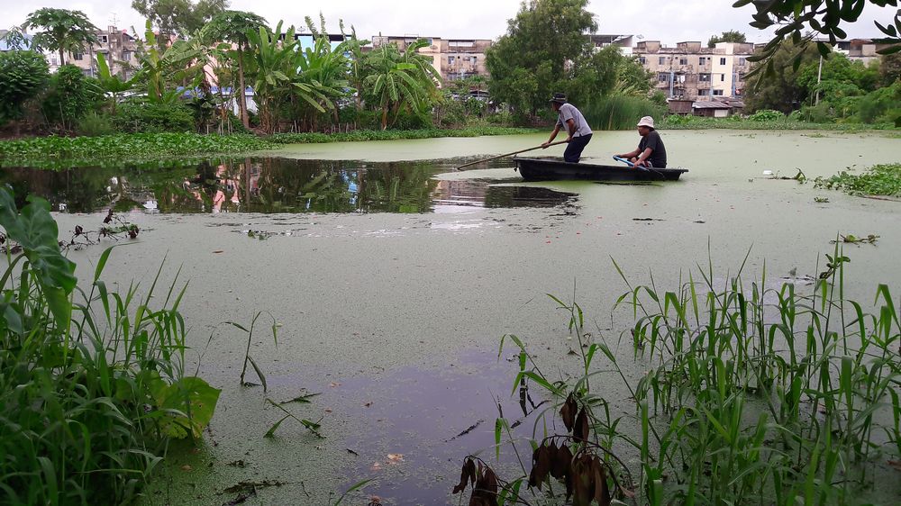 ความสนุกเริ่มหมดไป เมื่อมี ผู้หวังดีมาลากเรือลงตรงๆข้างๆ ที่ผมนั่งตกสลิด  ไม่ถามซักคำ :frown: :frown