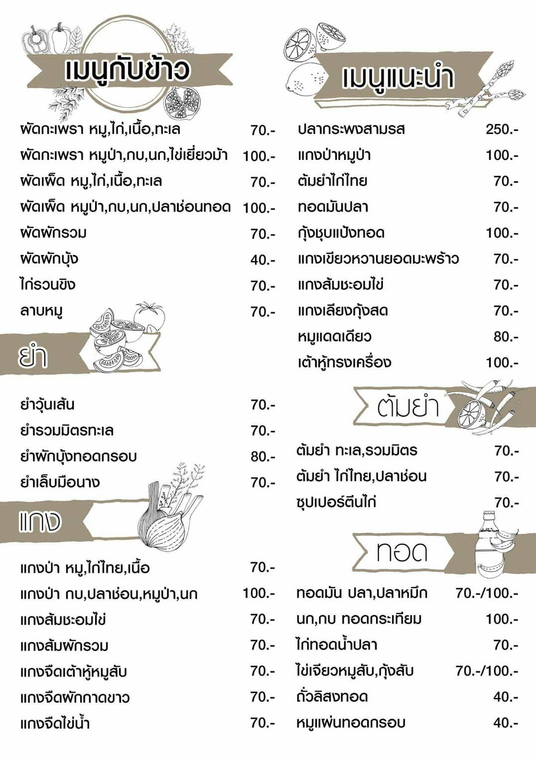 ราคาเมนูครับ :cheer: